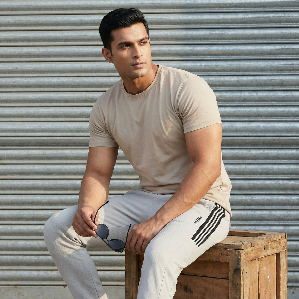 One 98 Light Grey Track Pant
