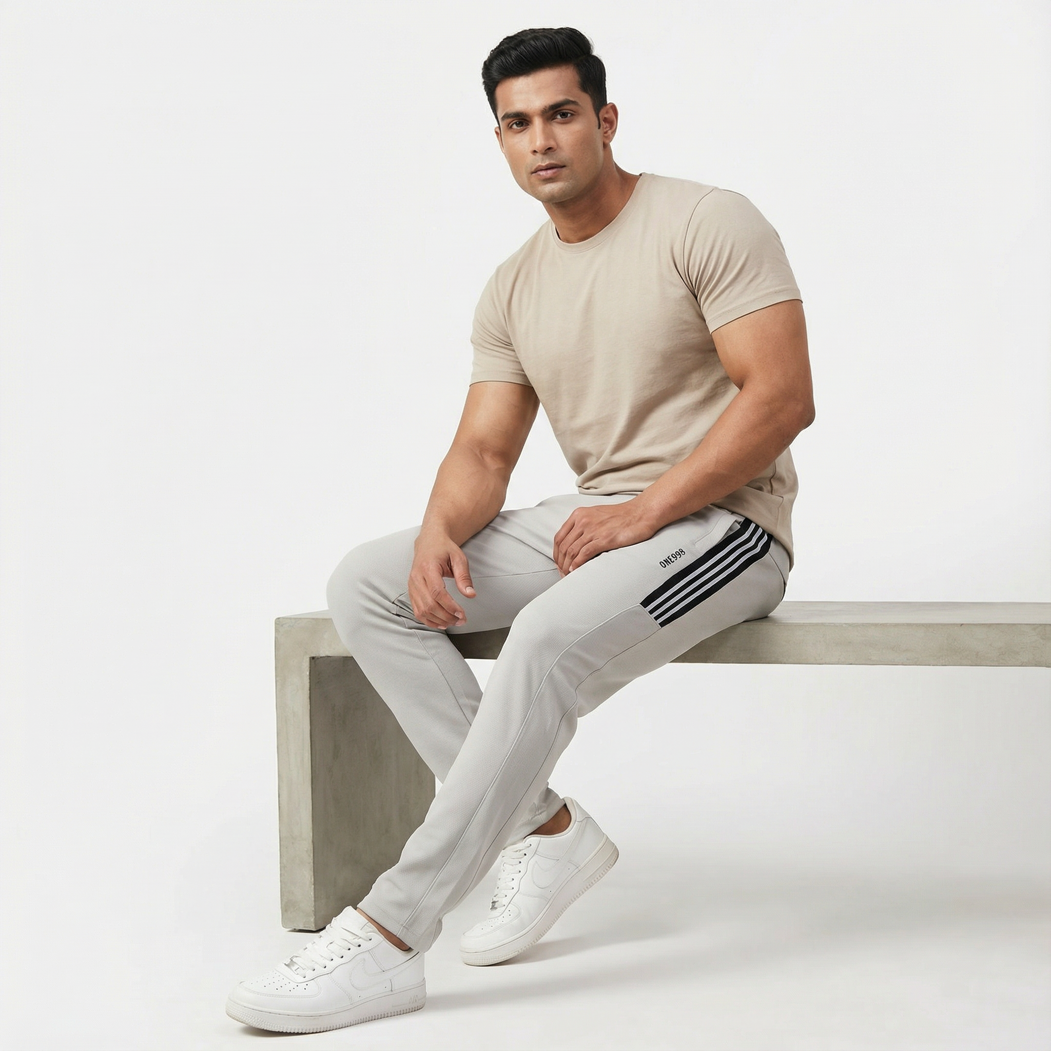 One 98 Light Grey Track Pant