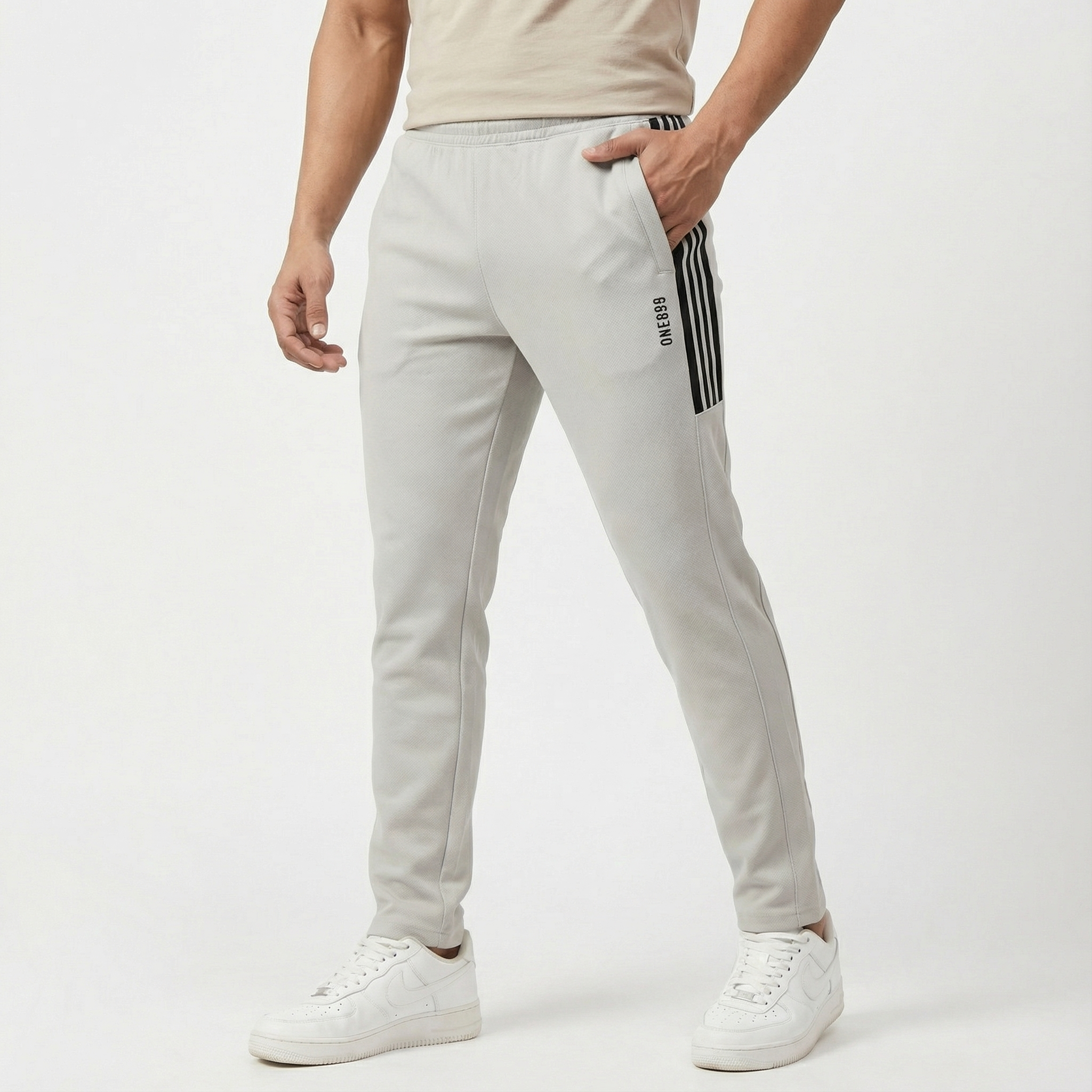 One 98 Light Grey Track Pant