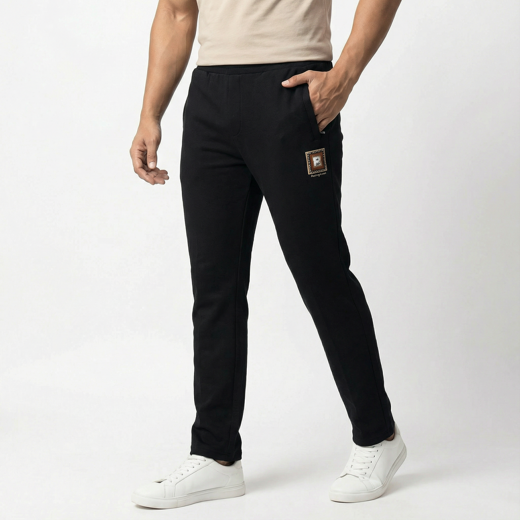 R Tag Black Track Pant