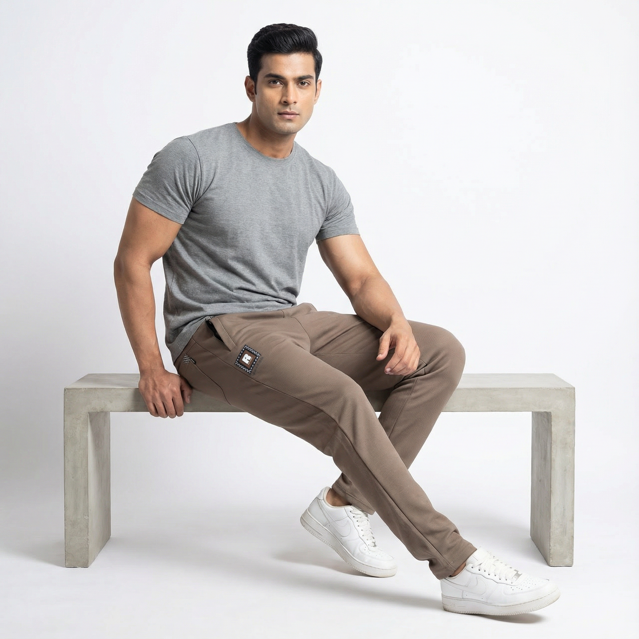 R Tag Brown Track Pant