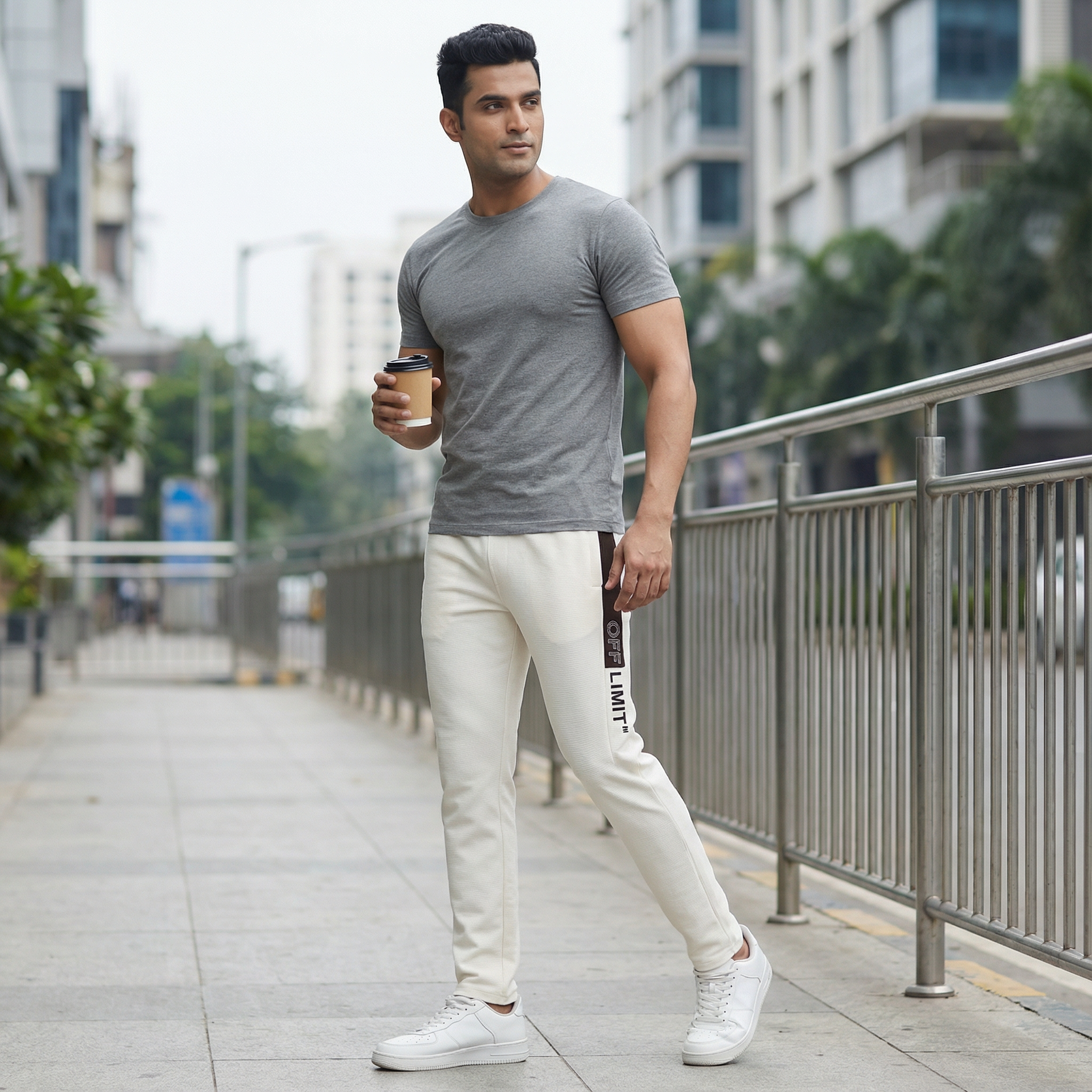 Off Limit Off White Track Pant