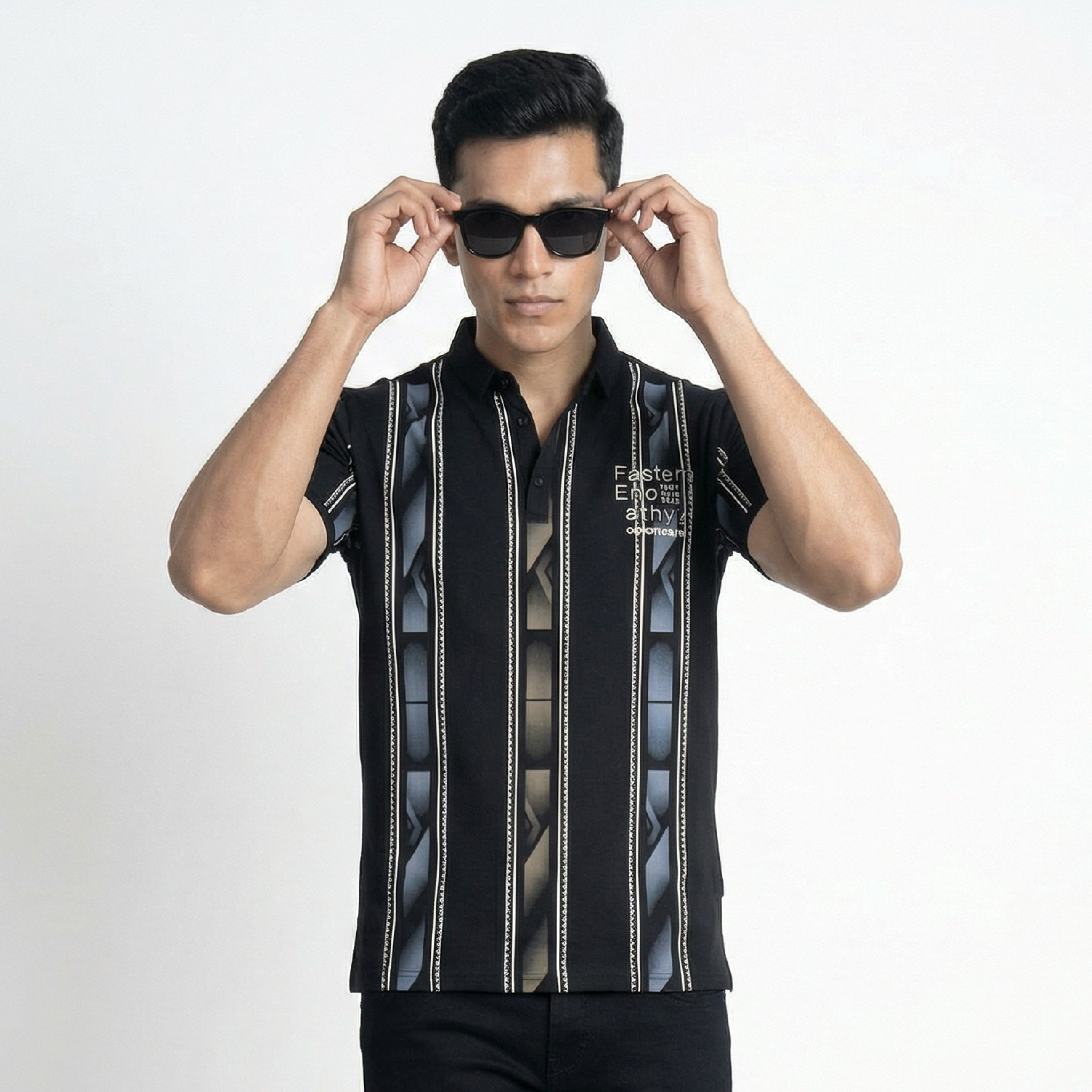 Faster Black Polo T-shirt