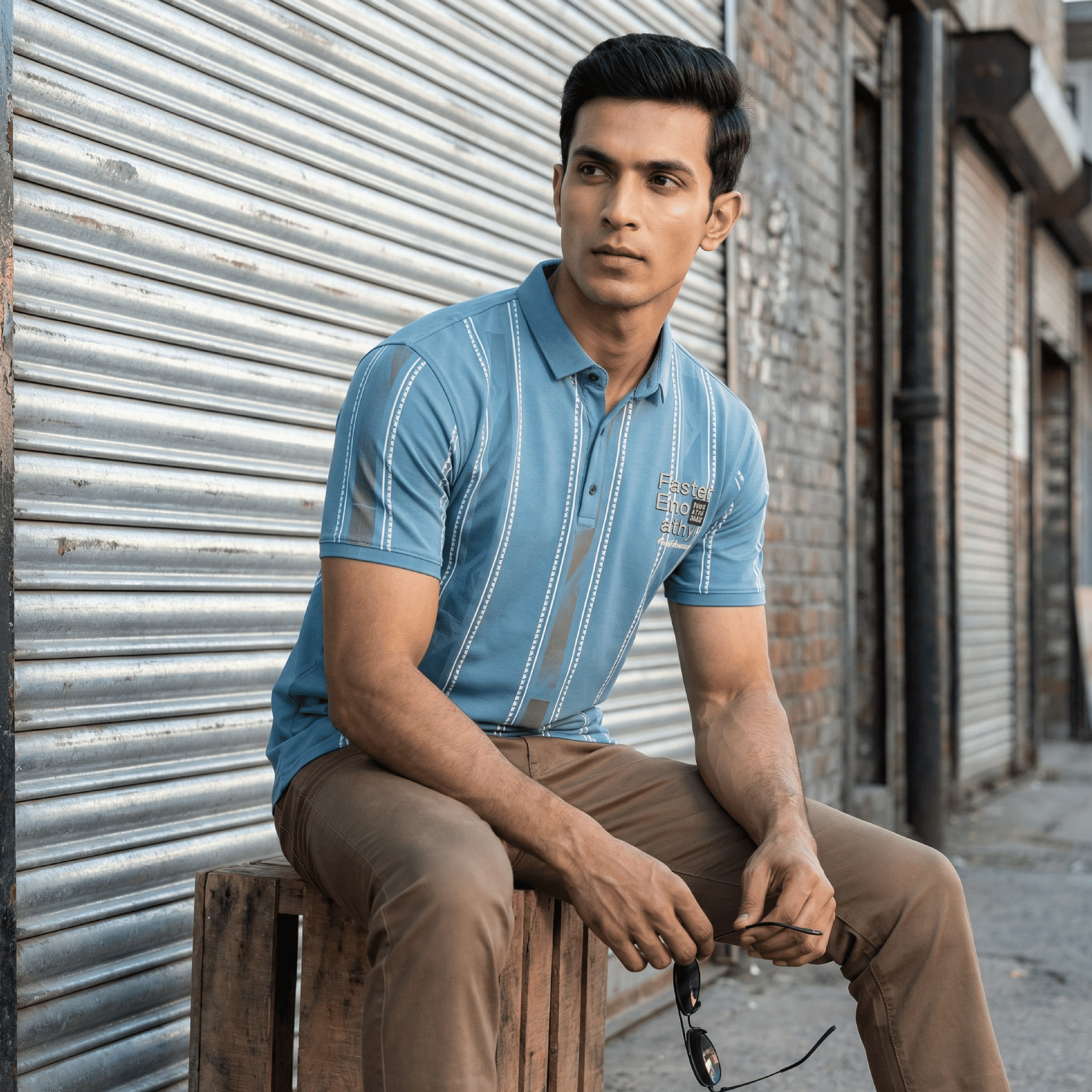 Faster Blue Polo T-shirt