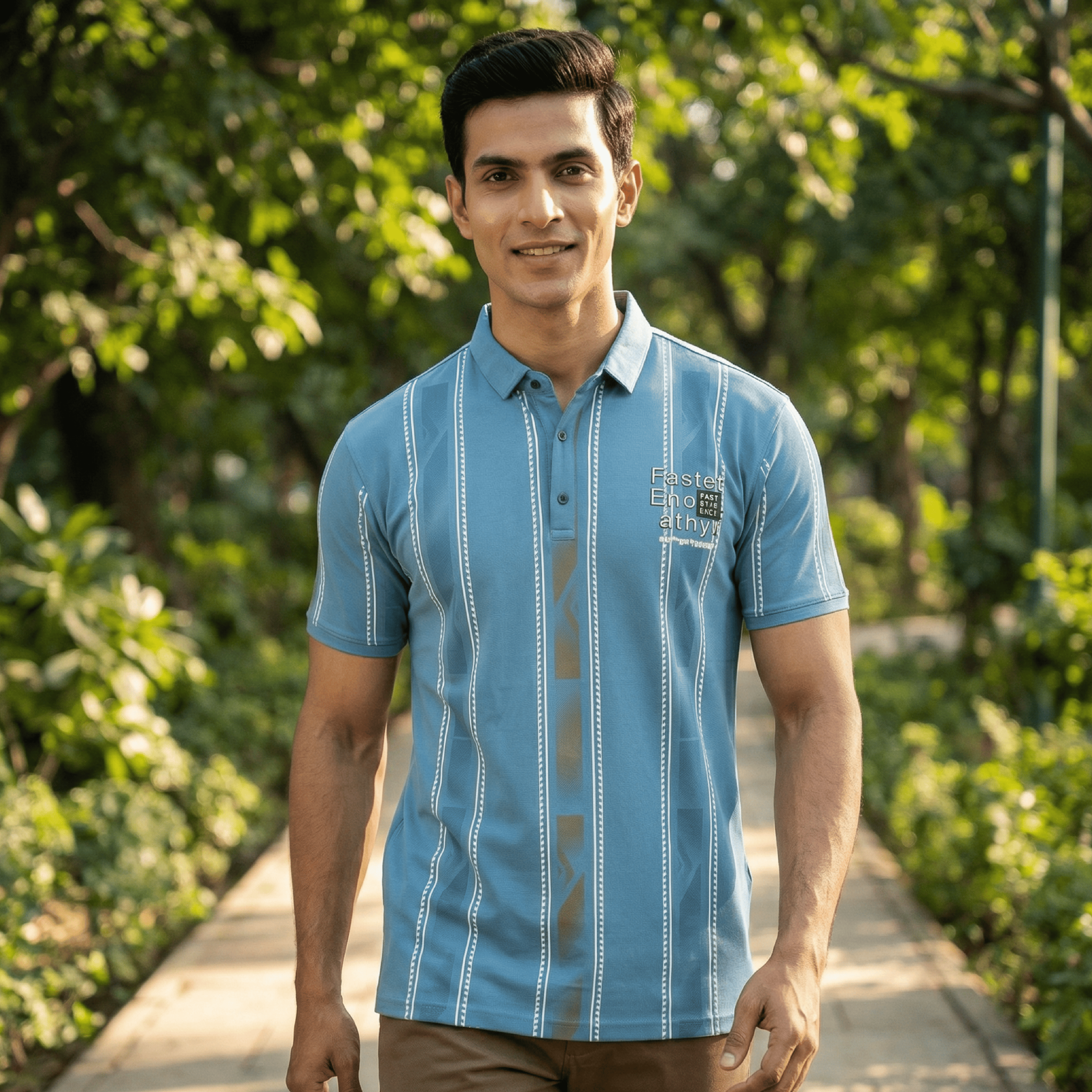 Faster Blue Polo T-shirt