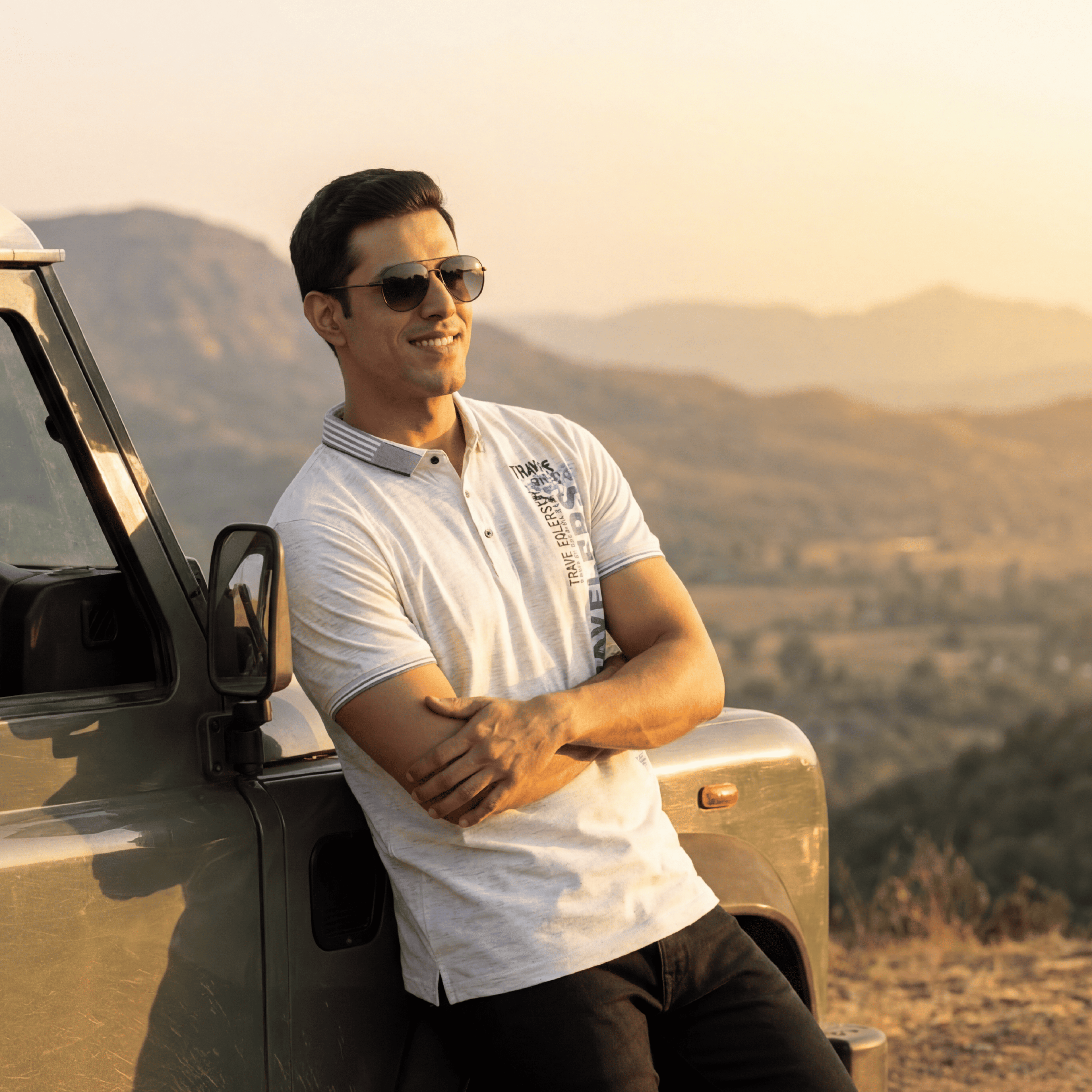 Traveler White Polo T-shirt