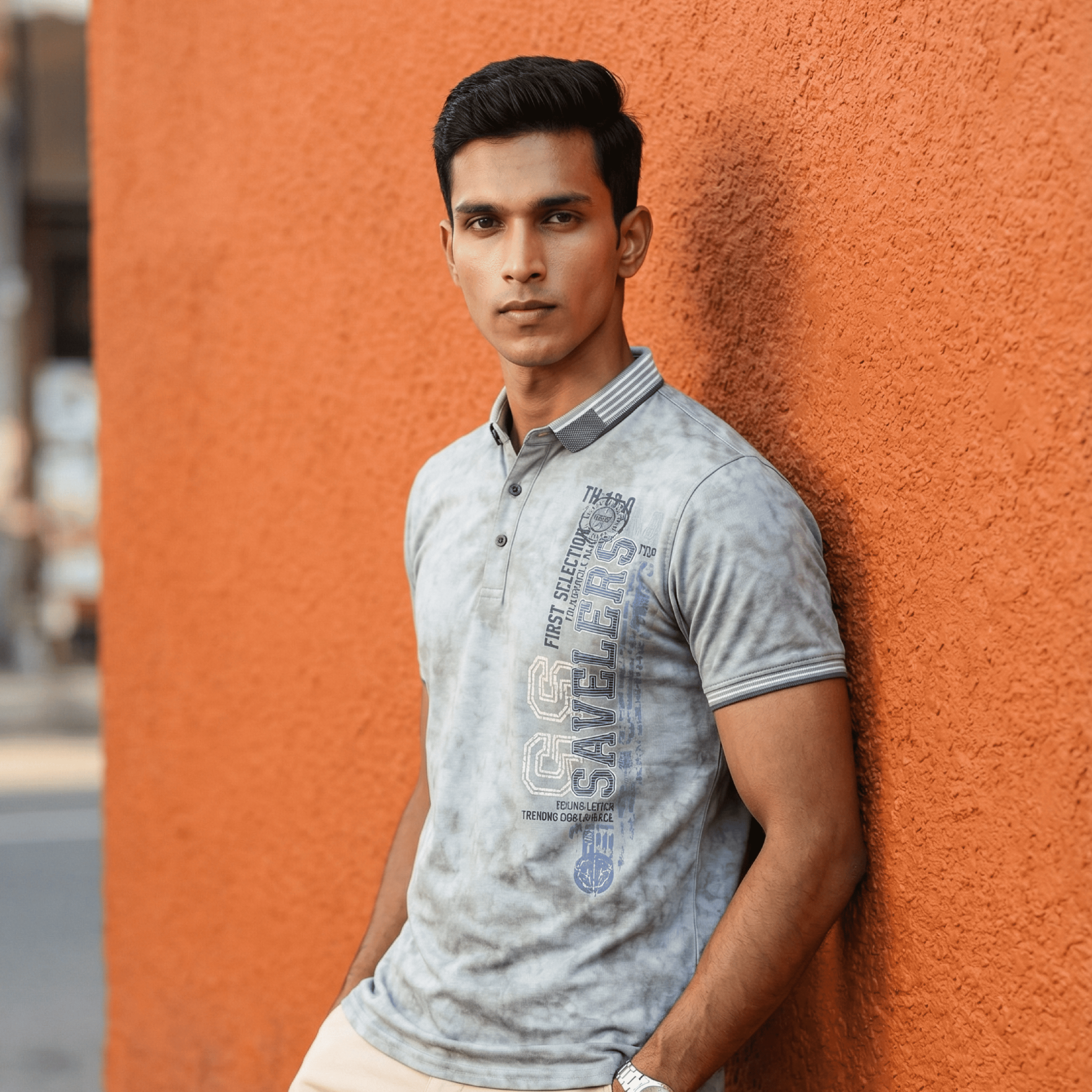 Traveler Grey Polo T-shirt