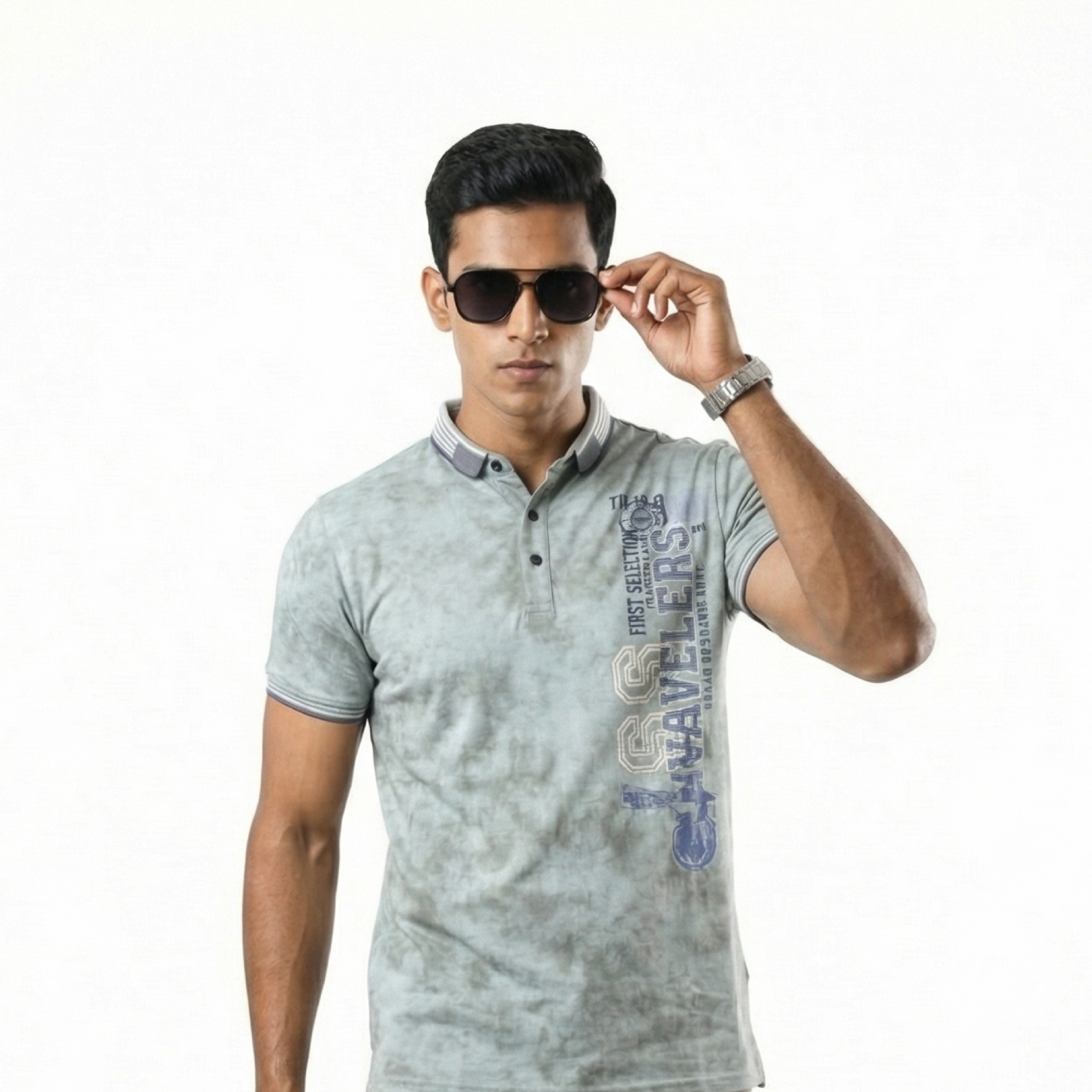 Traveler Grey Polo T-shirt