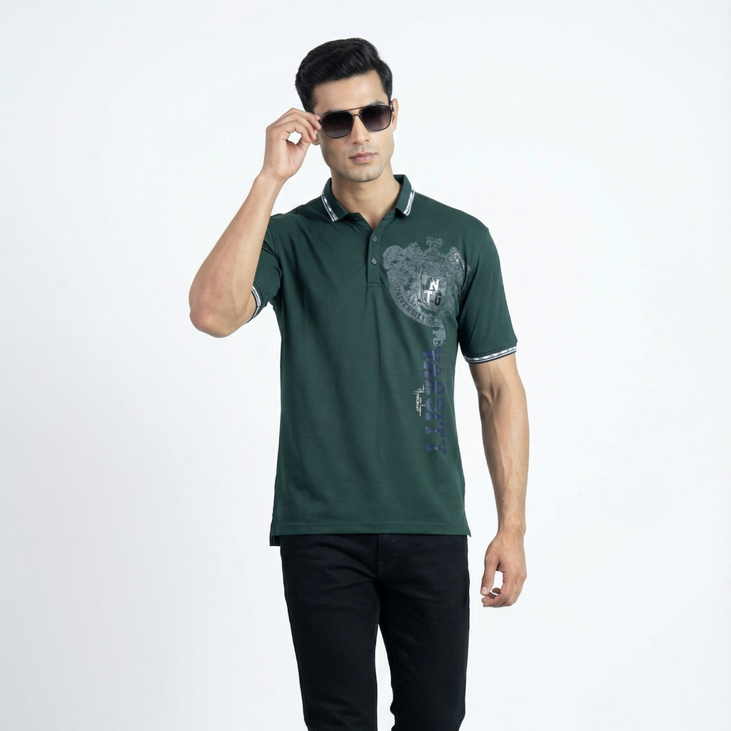 Teal Polo T-shirt