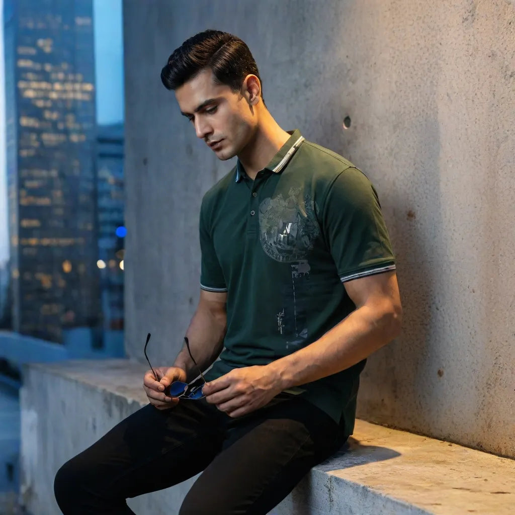 Teal Polo T-shirt