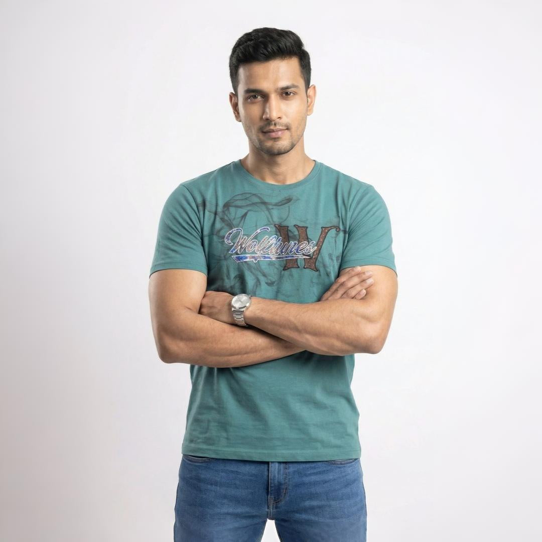 Wolftunes Green T-shirt